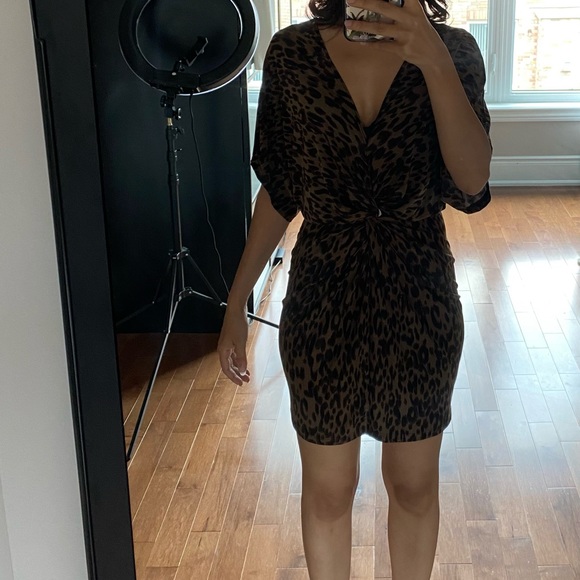 GUESS Cammi cheetah front knot dress - Picture 6 of 10